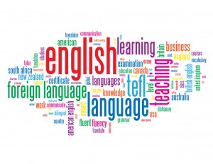 "ENGLISH" Tag Cloud (foreign language teaching class course)