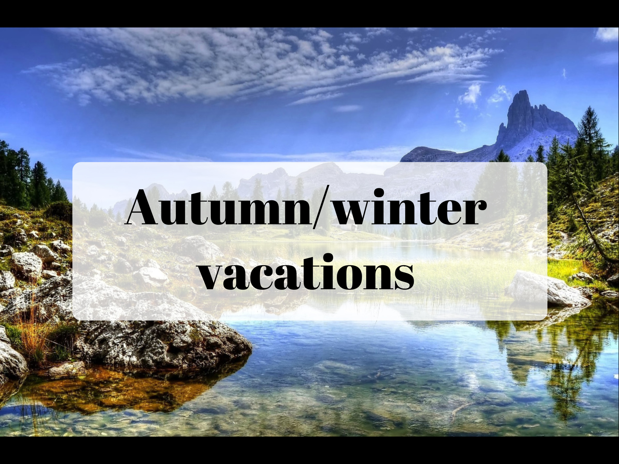 как спланировать отдых осенью и зимой